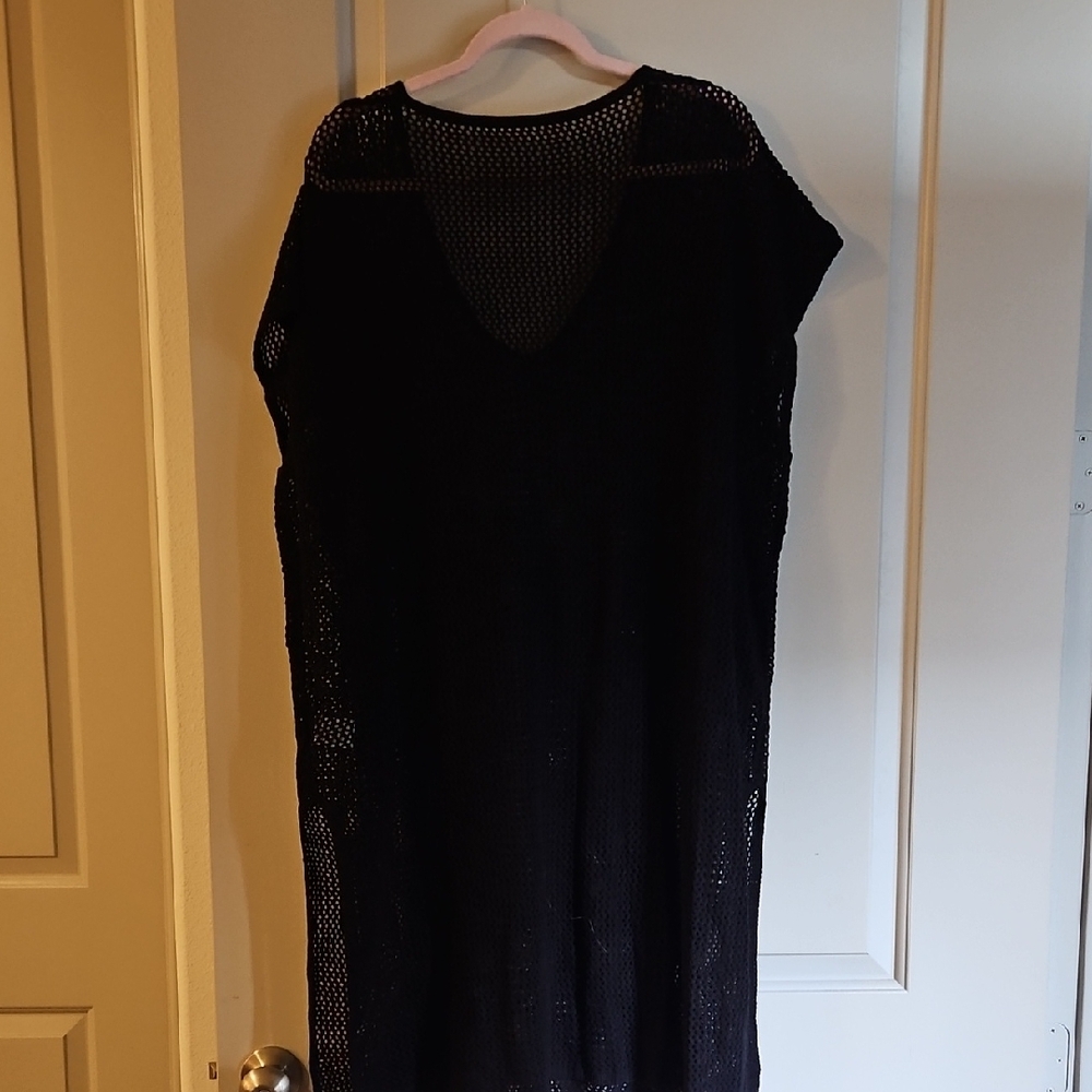 BloomChic Black Crochet Swim Coverup - Picture 4 of 5